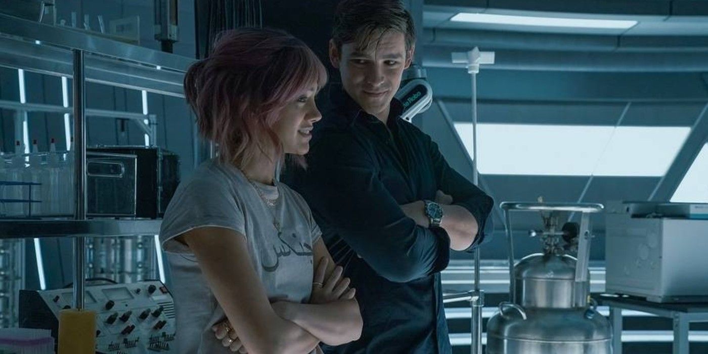 Lisa Ambalavanar as Jinx and Brenton Thwaites as Dick Grayson Nightwing in Titans