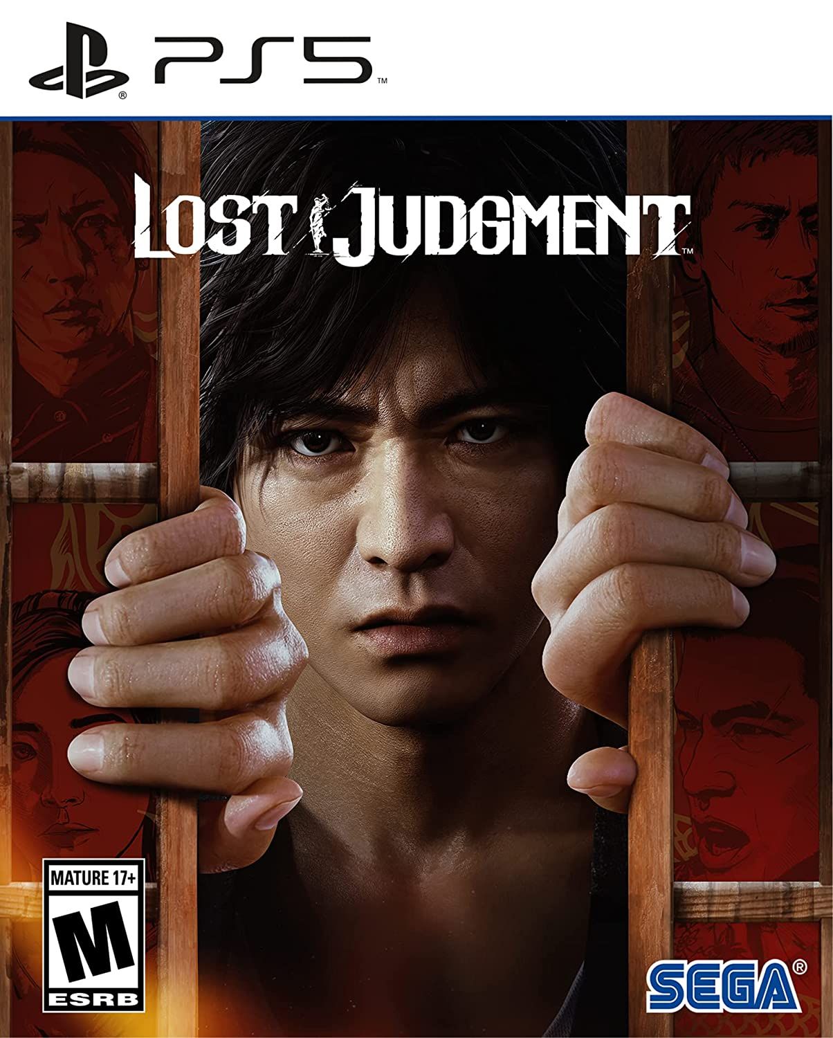Lost Judgement game cover with man pulling aside the doors to a prison cell