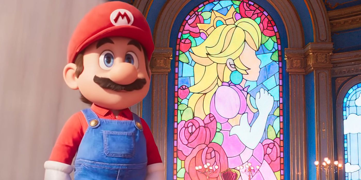 Mario and Peach's Castle in The Super Mario Bros. Movie