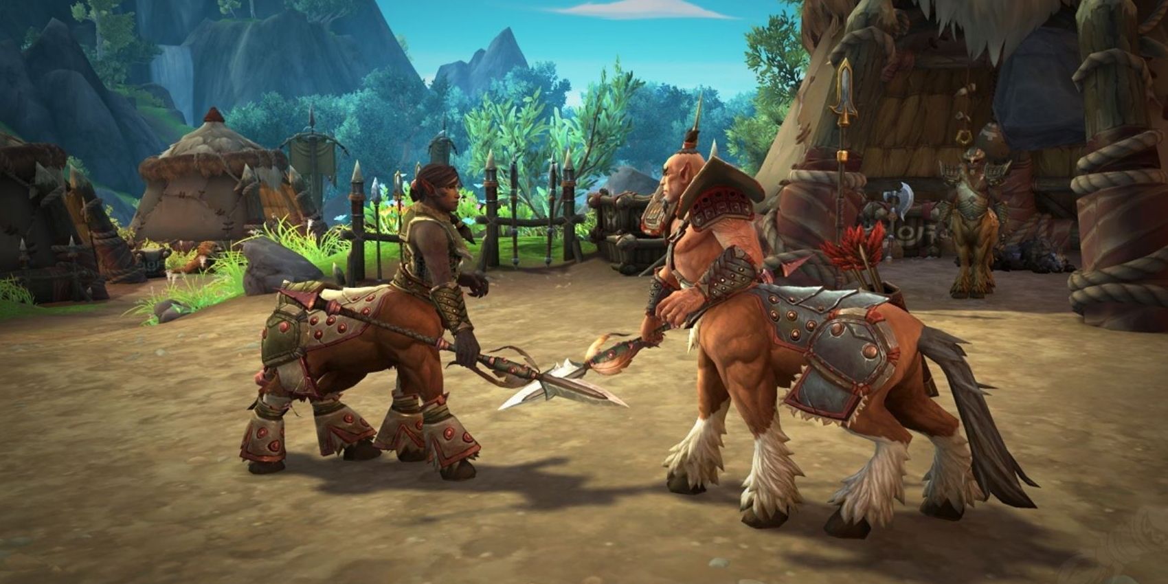 2 Maruuk Centaur facing off in WoW Dragonflight