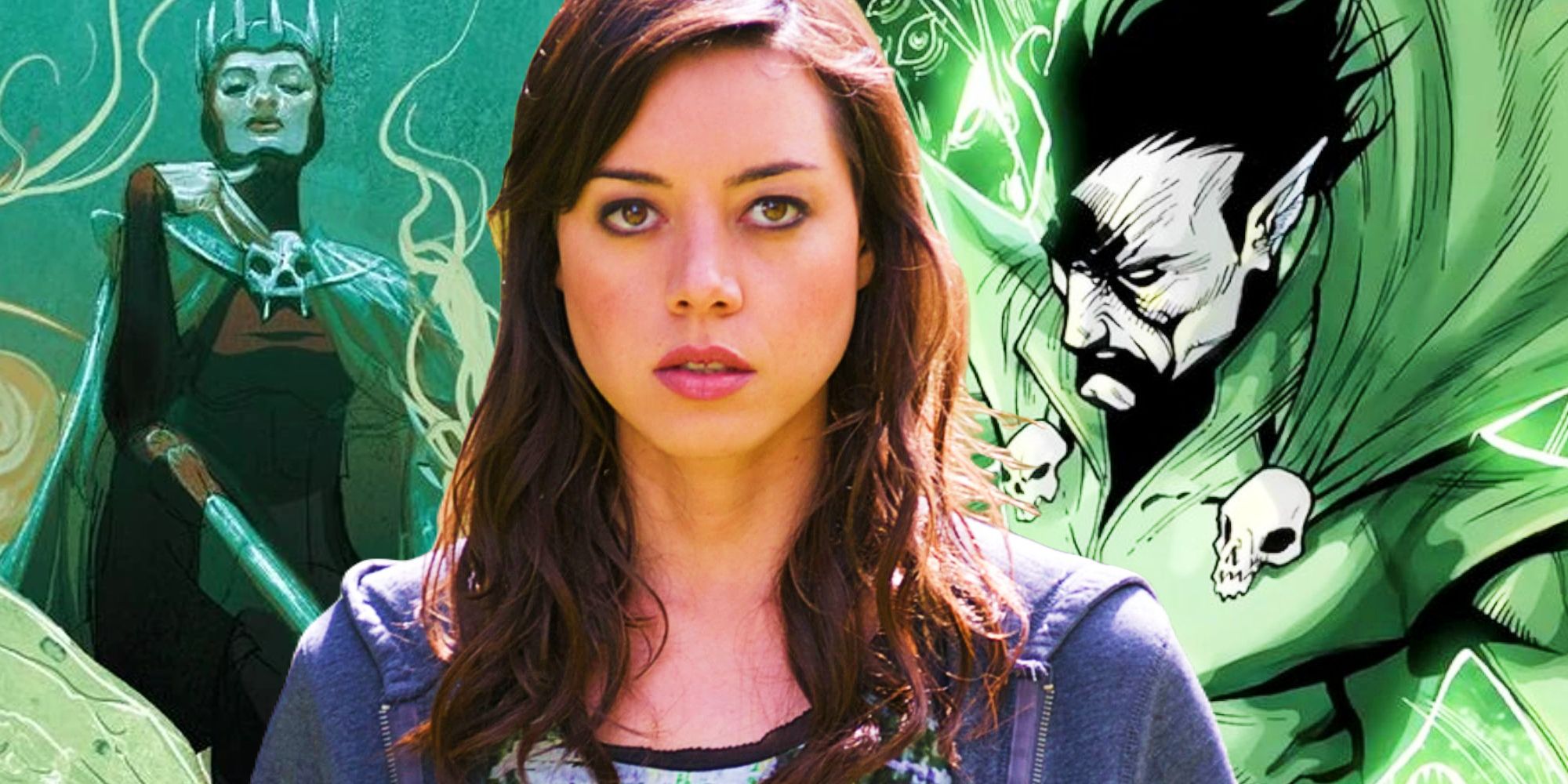 Marvel's Morgan le Fay, Aubrey Plaza, and Nigthmare