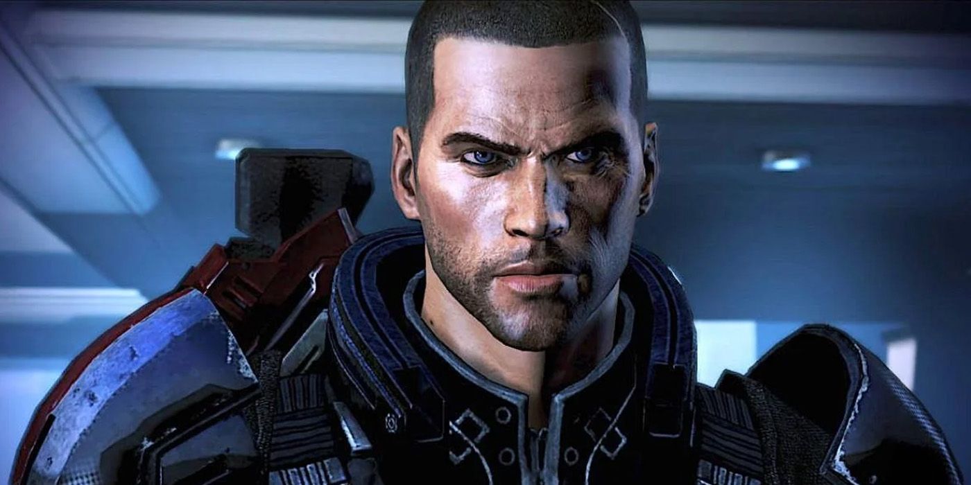 A screenshot of Commander Shepard from Mass Effect 3.