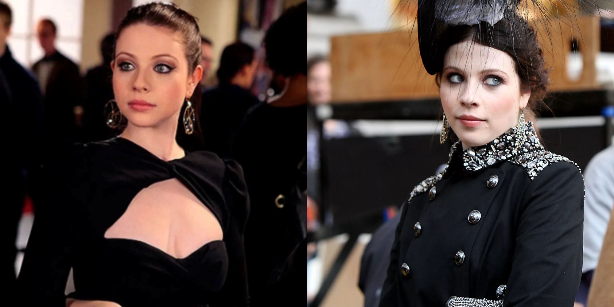 Split image showing Georgina Sparks in Gossip Girl.