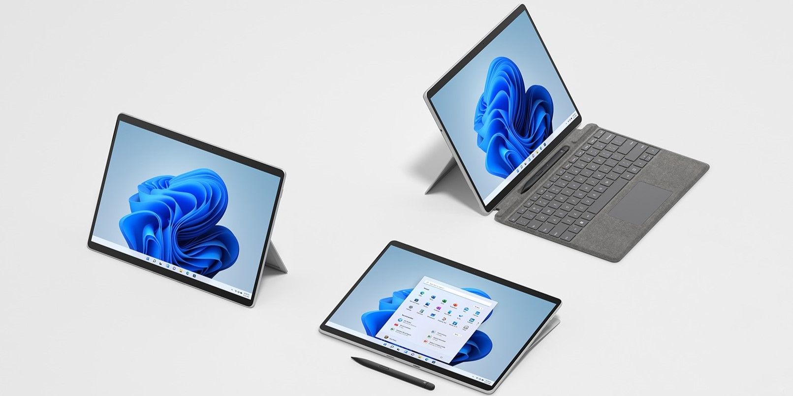 Microsoft Surface Pro 8 in all orientations
