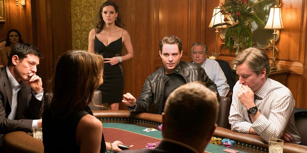 Molly looks at the poker game in Molly's Game