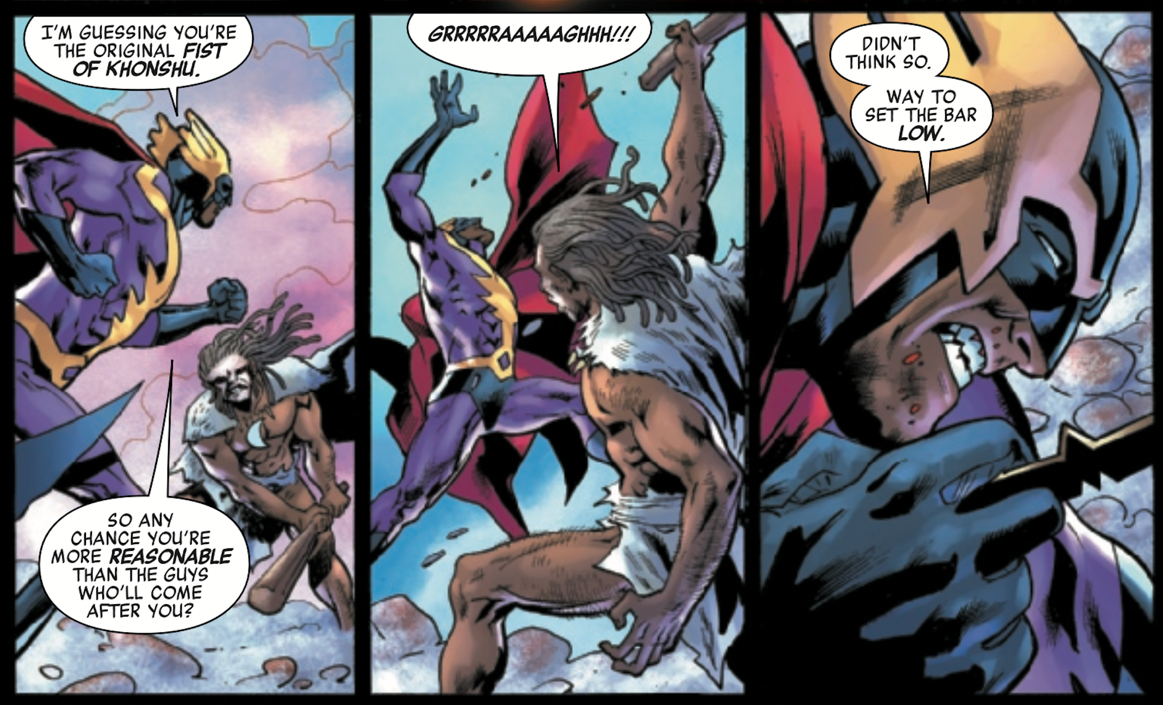 Moon Knight fights Nighthawk in Avengers