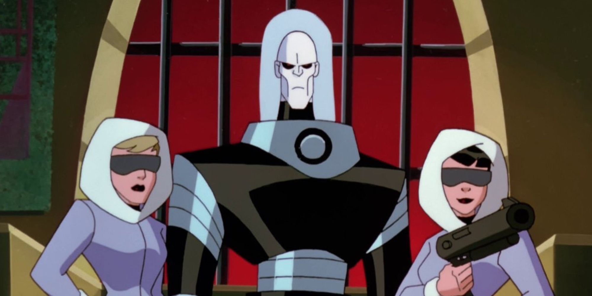 Mr. Freeze com suas capangas em The New Batman Adventures