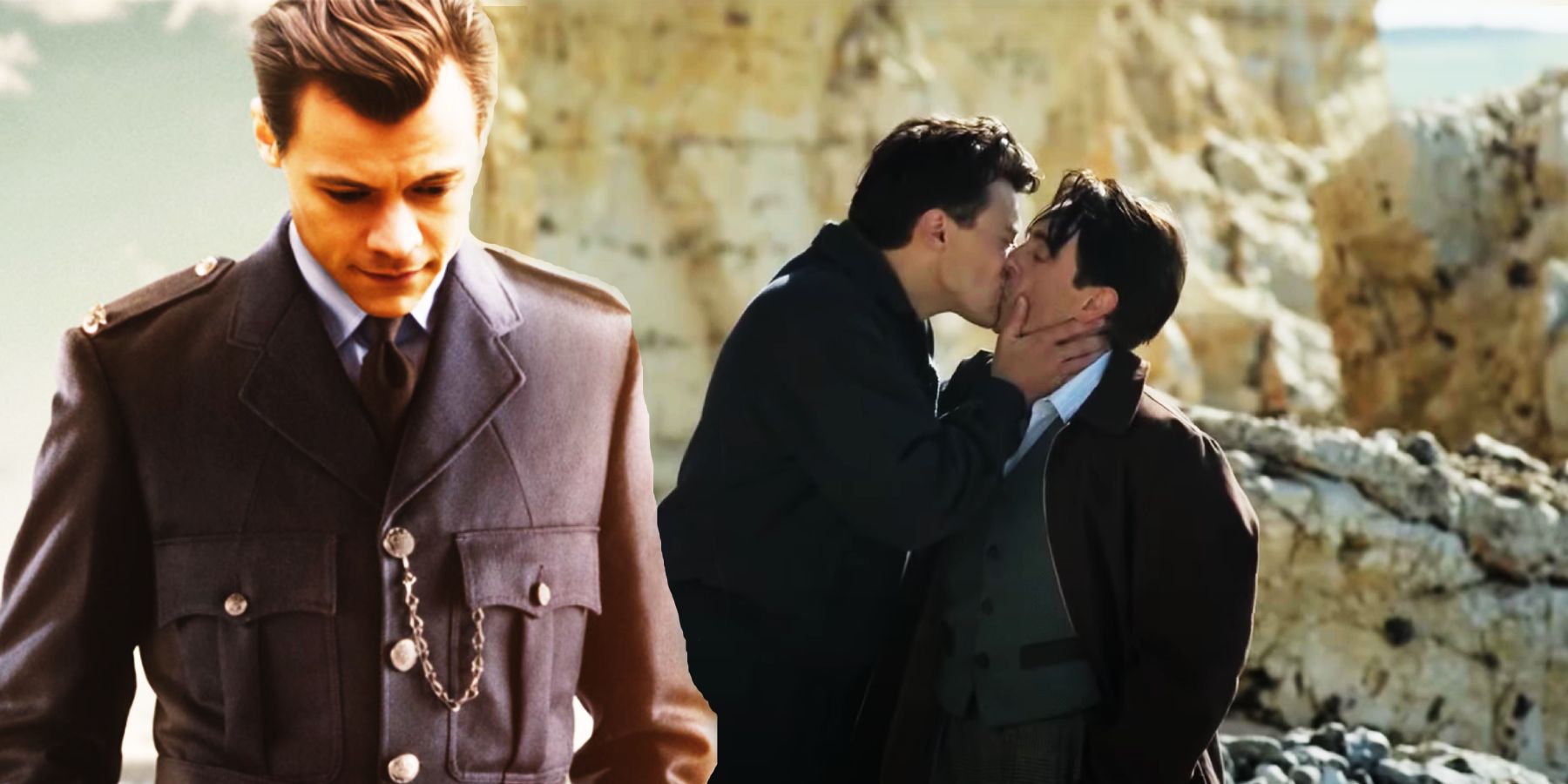 Harry Styles kisses David Dawson in My Policeman