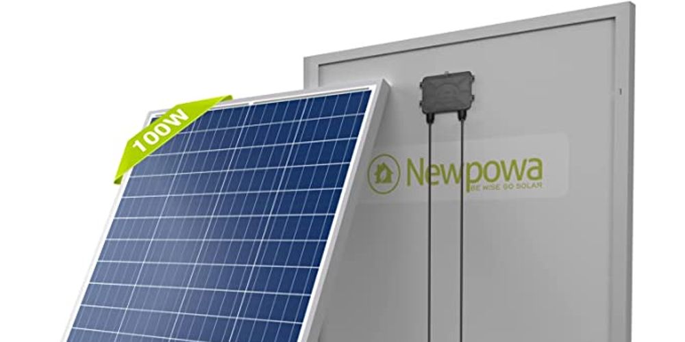 Um painel solar Newpowa é mostrado