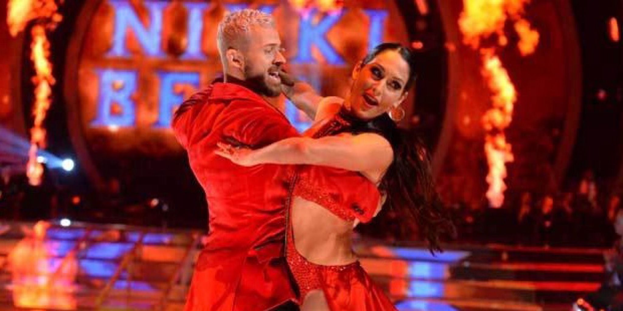 Nikki Bella and Artem Chigvintsev on Dancing With The Stars Season 25