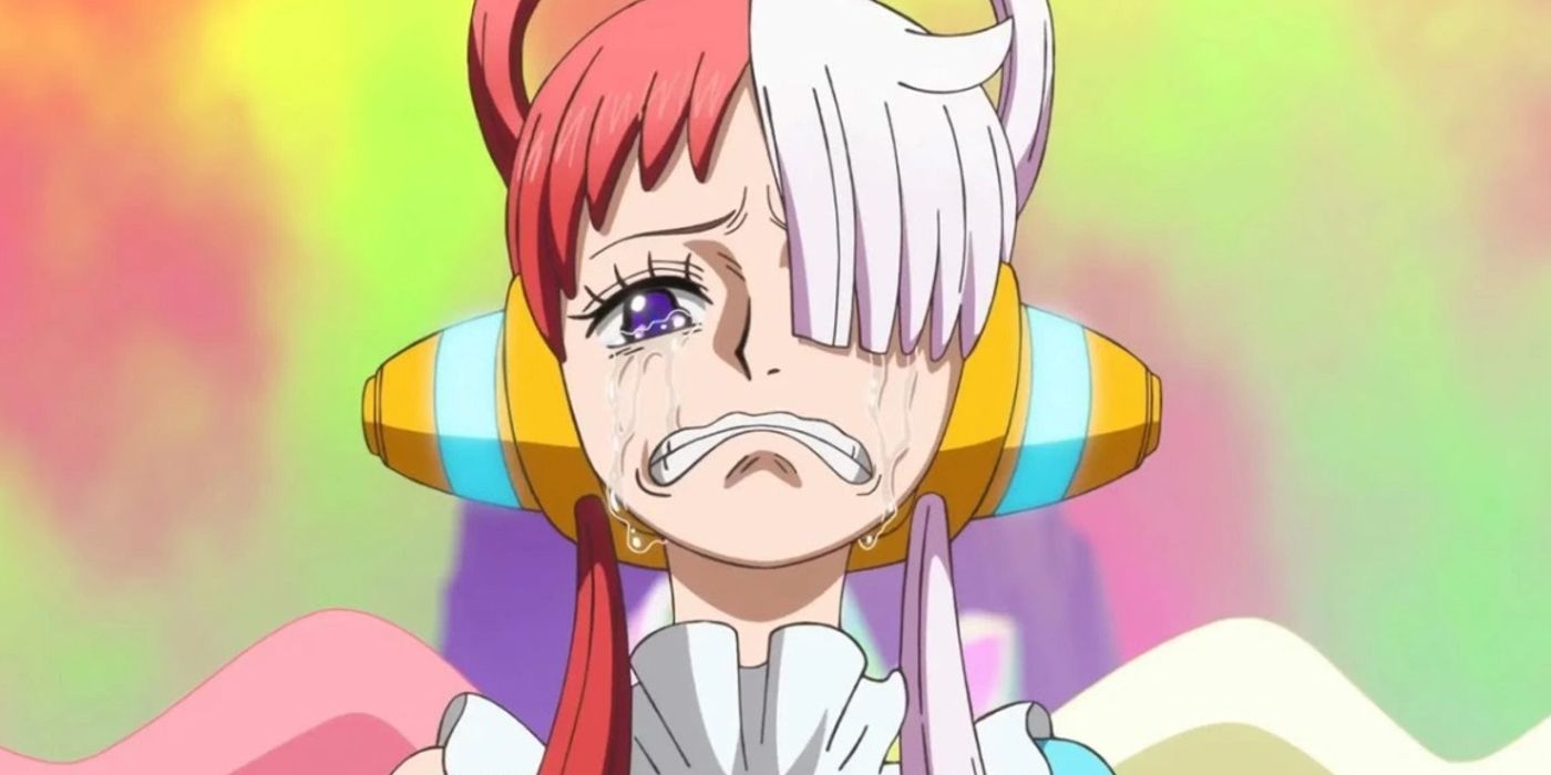 Uta pleure dans One Piece Film : Red.