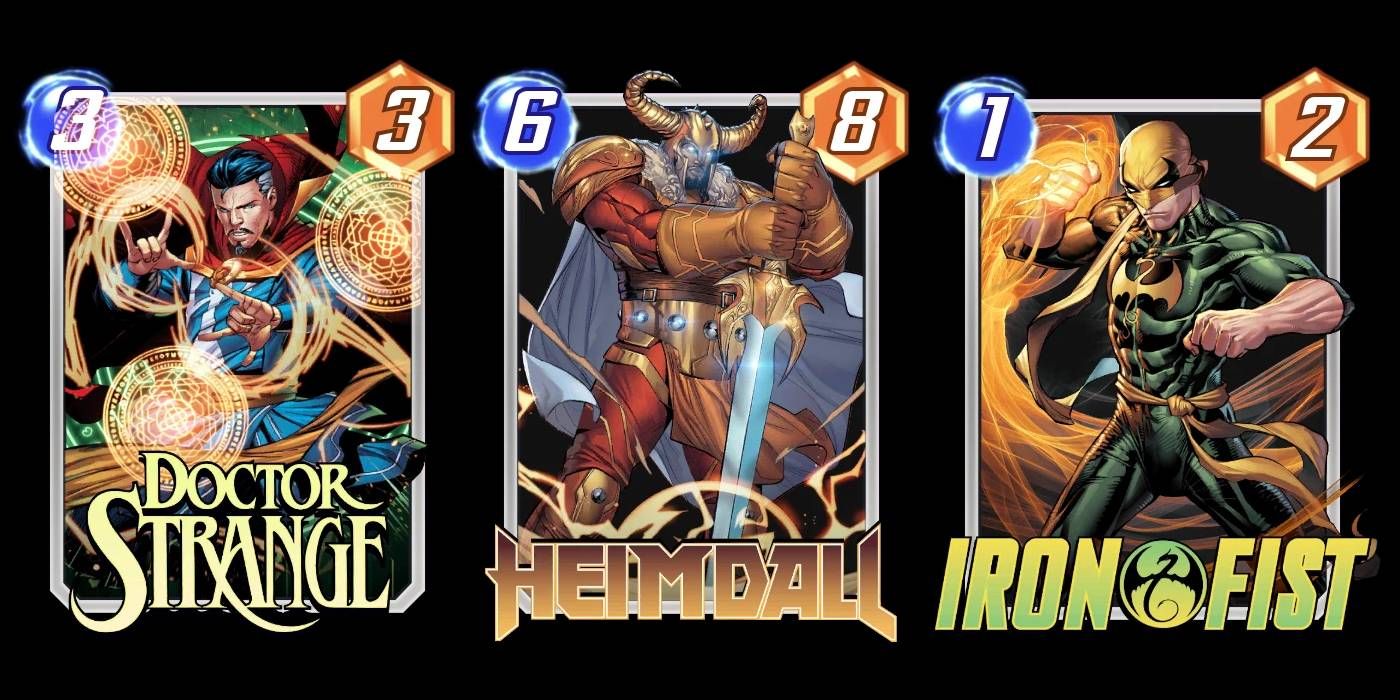 Marvel Snap Doctor Strange, Heimdall, and Iron Fist Pool 1 Cards Used Primarily in Move Decks