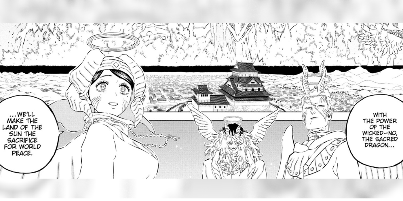 Paladin Sister Lily enfrenta seus outros paladinos contra os Ryuzen Seven em Black Clover capítulo 344