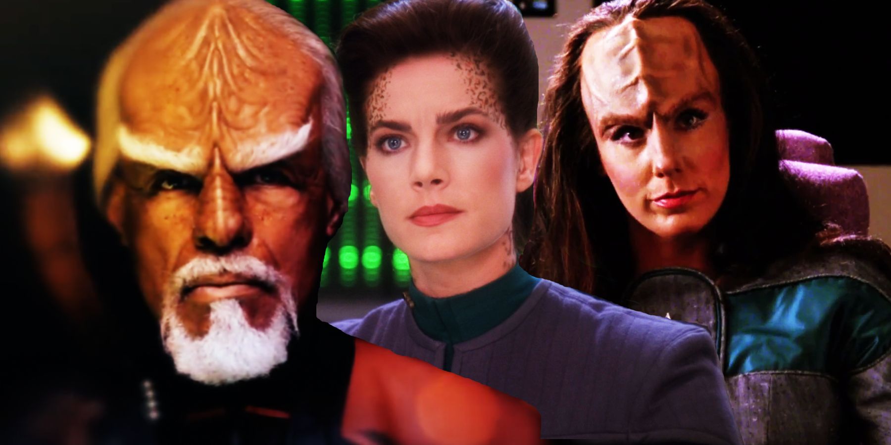 Worf, Dax, and K'Ehleyr in Star Trek