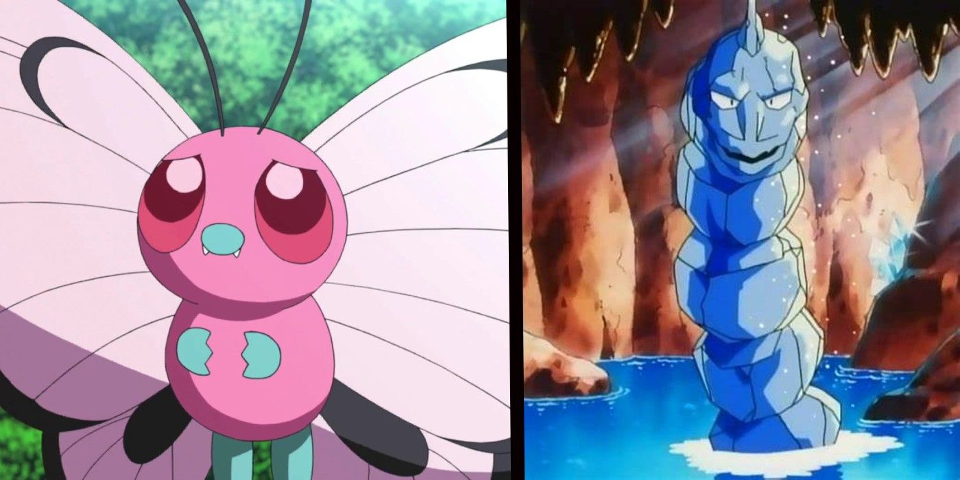 pink Butterfree and Crystal Onix