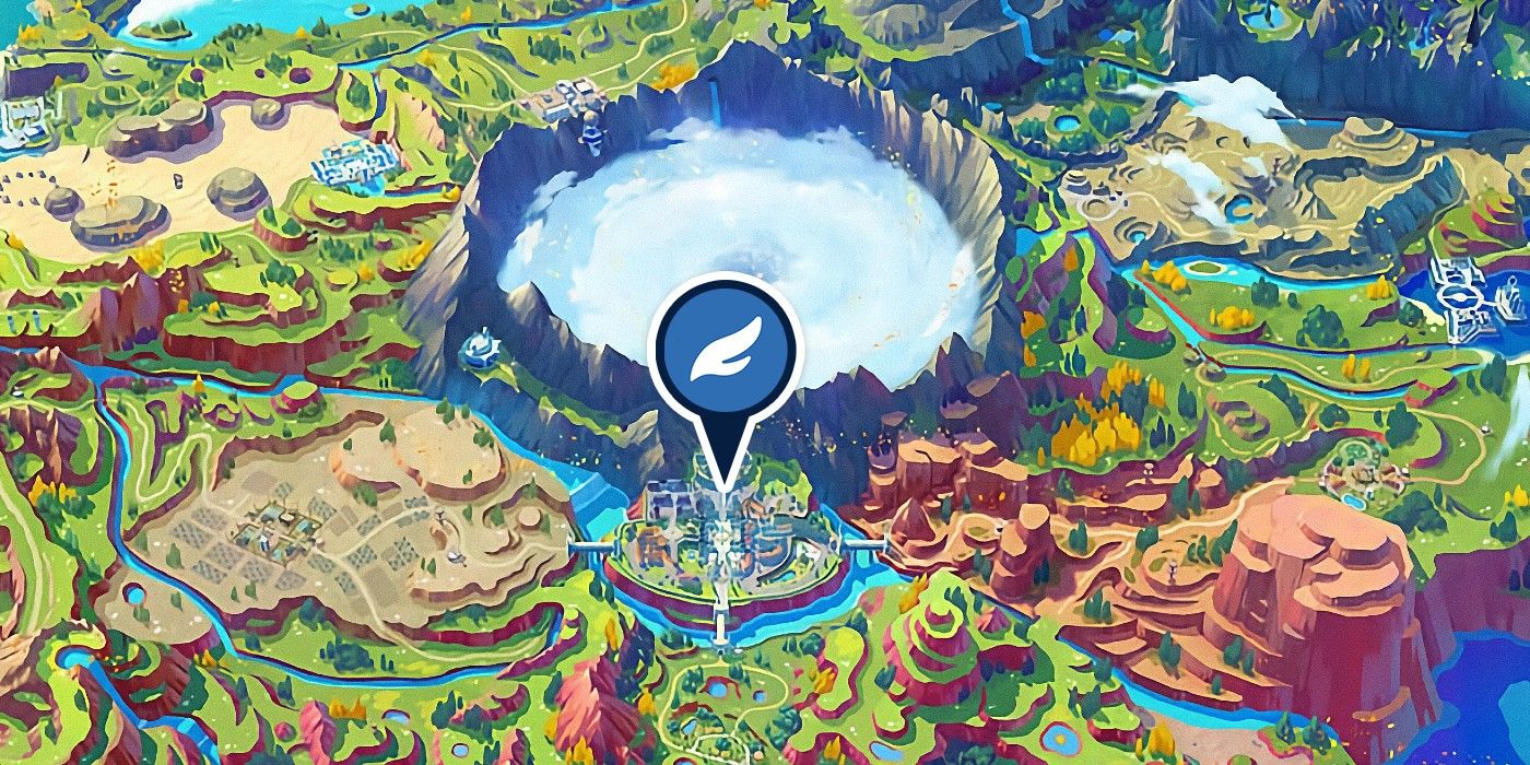 Pokémon Scarlet Violet fast travel icon on the map