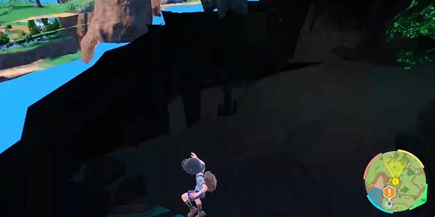 A player falling through the world in Pokémon Scarlet &amp; Violet