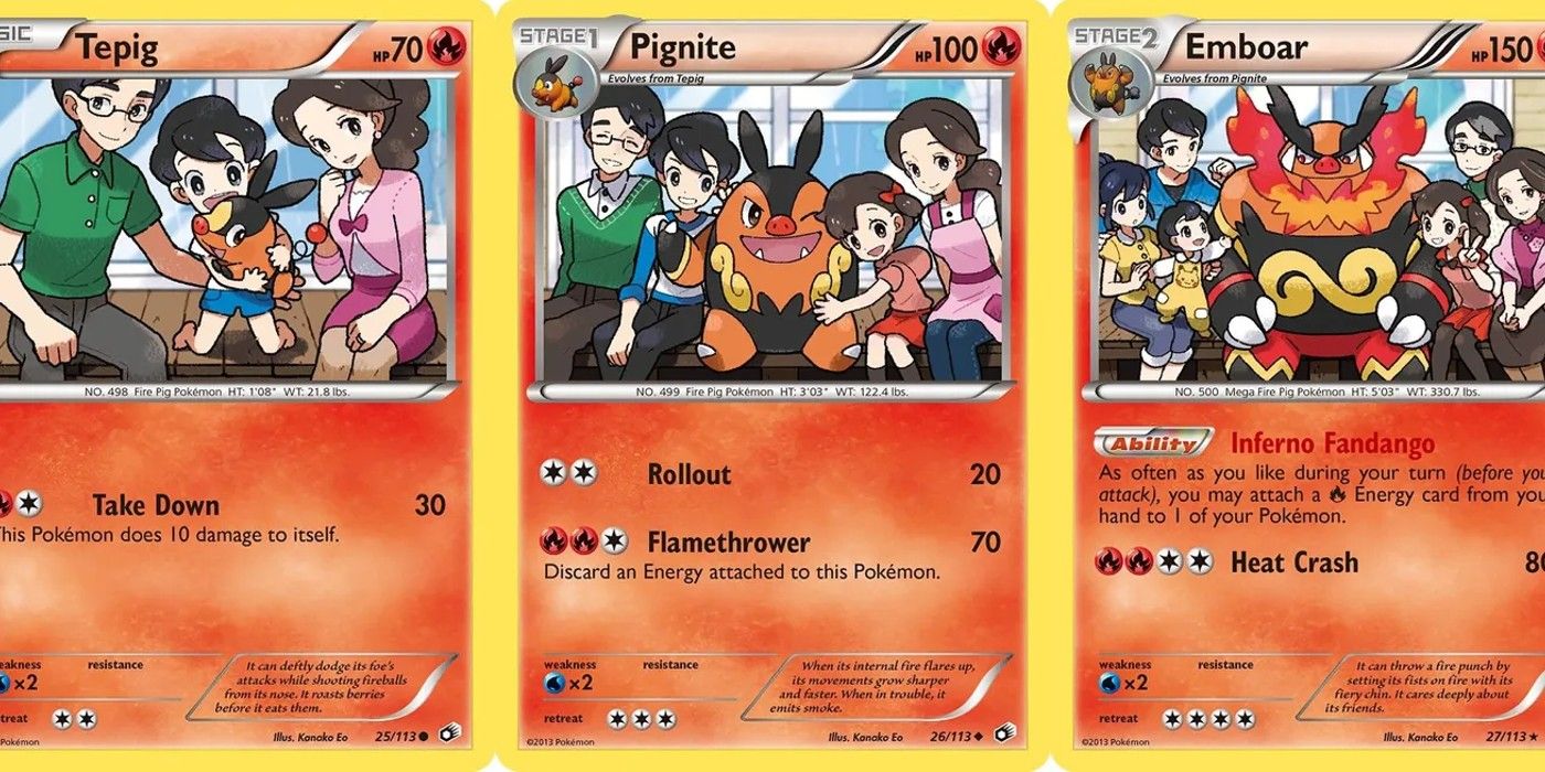 Tesouros Lendários Tepig, Pignite e Emboar do Pokémon Estampas Ilustradas