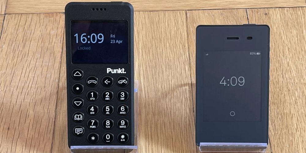 A Punkt MP02 phone is shown