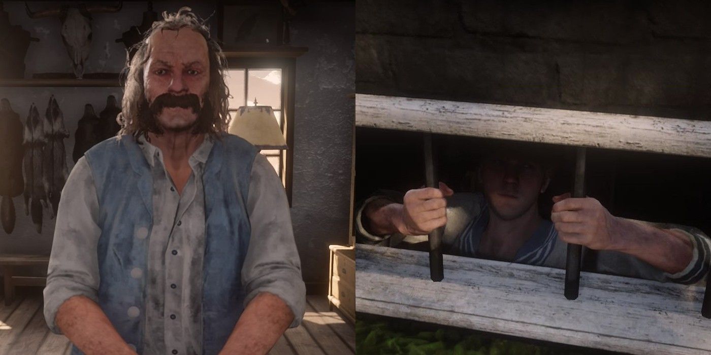 Jasper Feeney and his kidnap victim from Red Dead Redemption 2