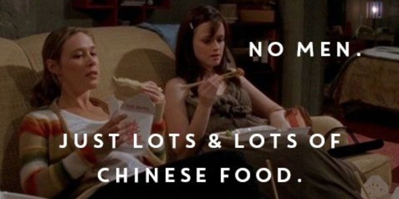 Rory And Paris Meme Eating Chinese And Swearing Off Men