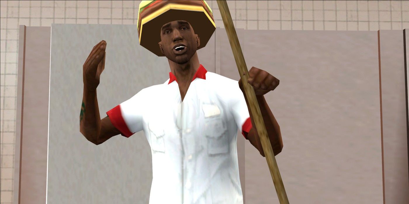 OG Loc in a Burger Shot uniform from Grand Theft Auto: San Andreas