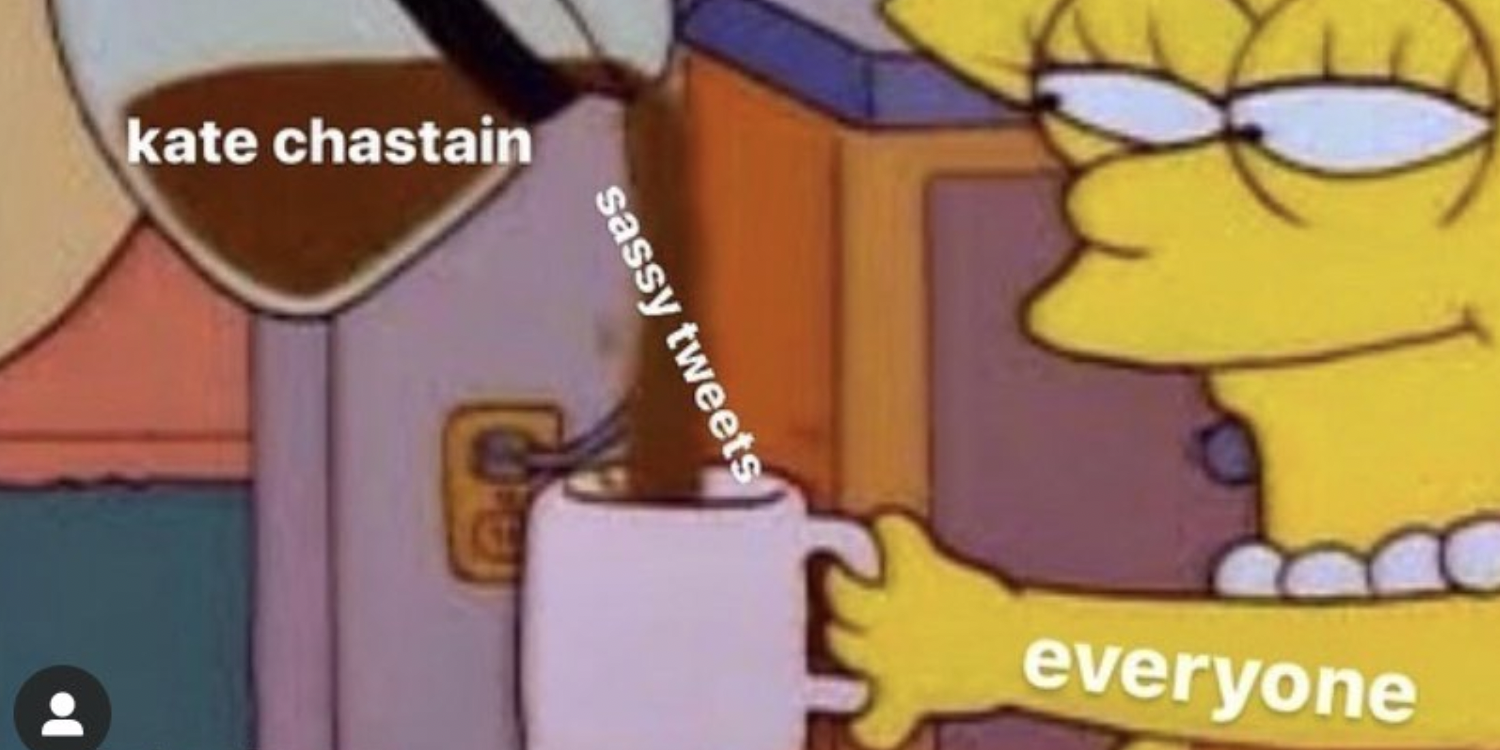 Cropped Lisa Simpson Coffee Meme