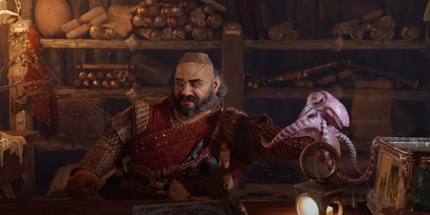 Durlin with dinner in god of war ragnarok.