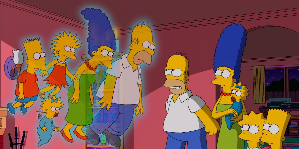 Os shorts Simpsons de Tracy Ullman como fantasma encontram a família Simpson viva