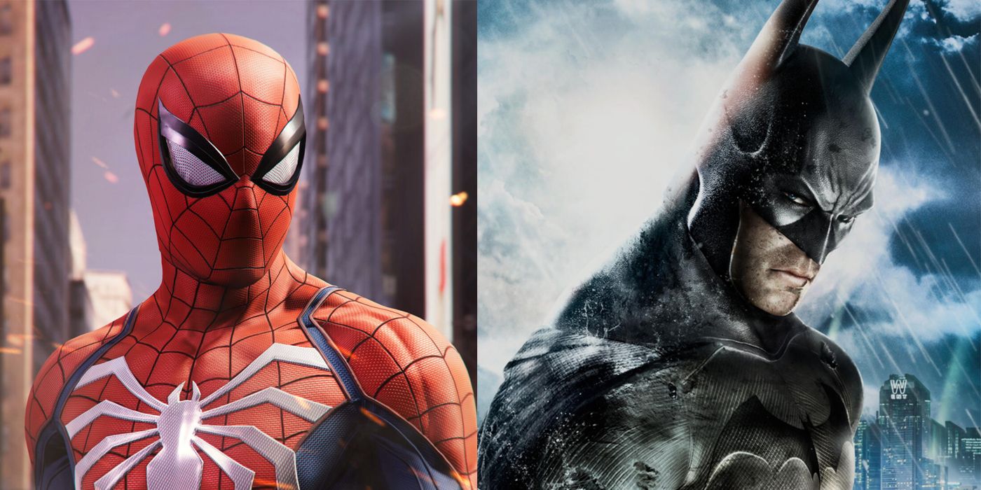 Homem-Aranha e Batman de Marvel's Spider-Man e Batman: Arkham Asylum