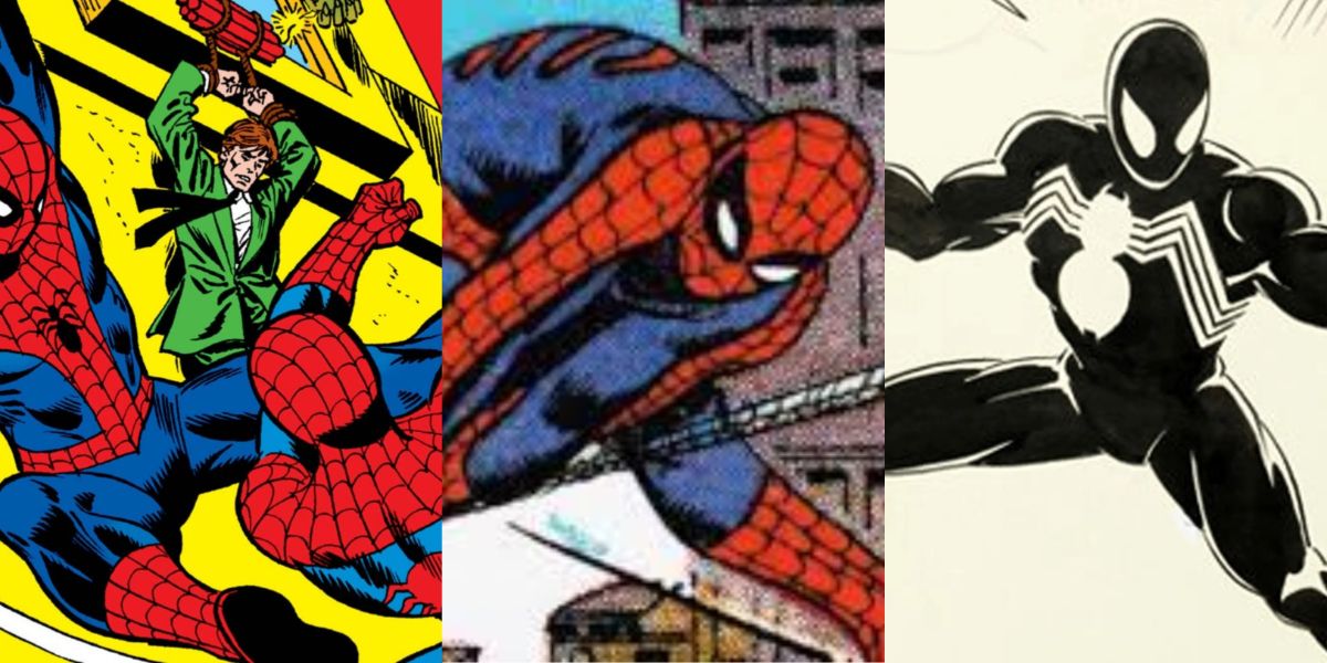 spider-man comics images of spider-man split image