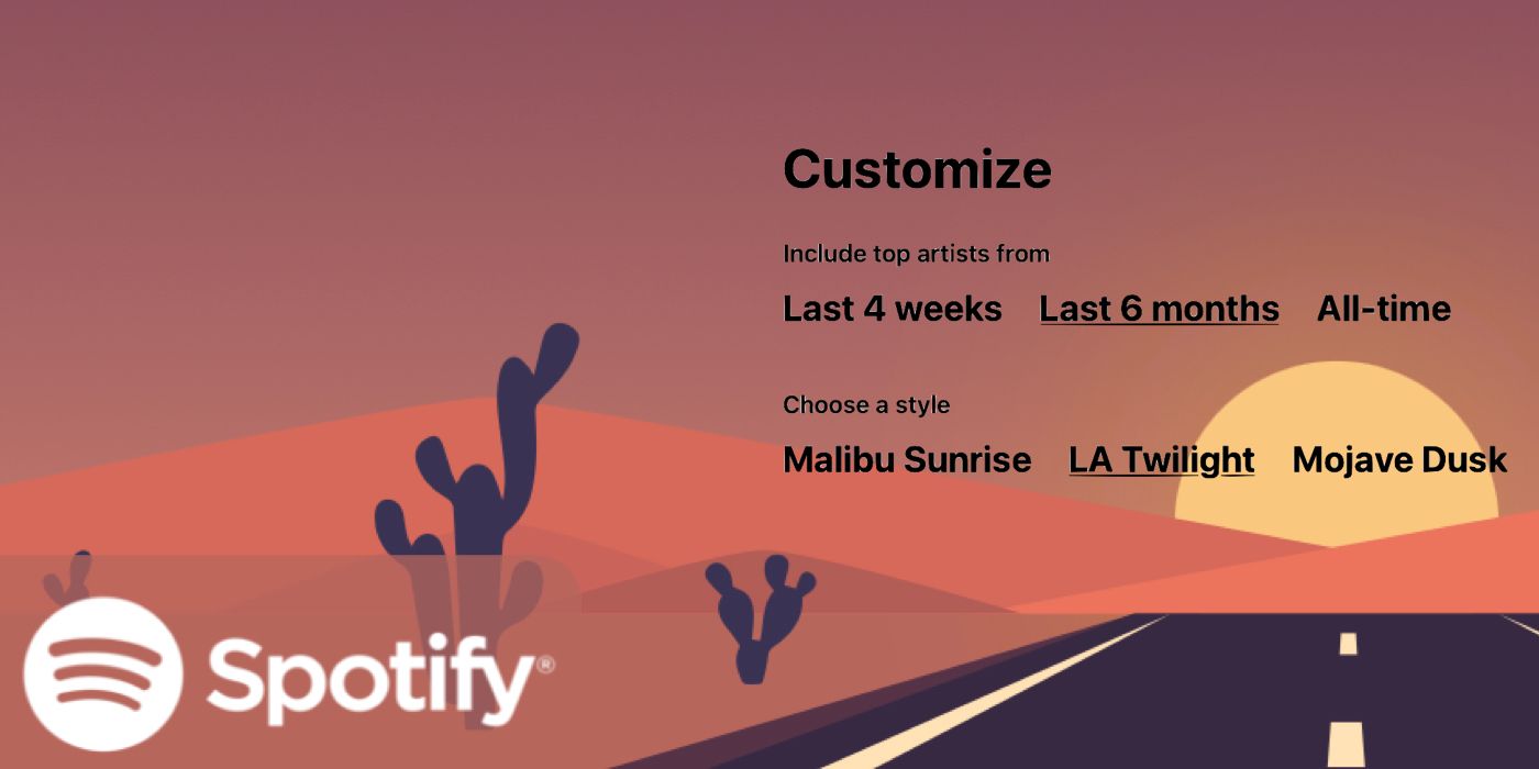 Spotify Instafest Customization Options