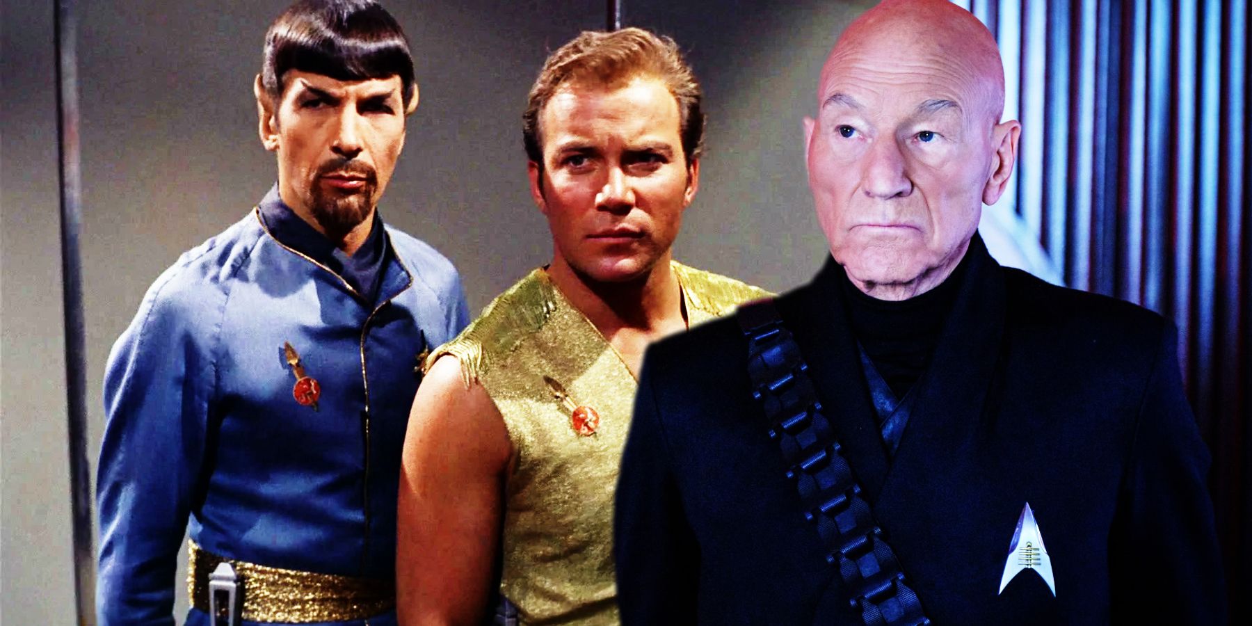 Mirror Spock and Kirk versus Confederation Jean-Luc Picard