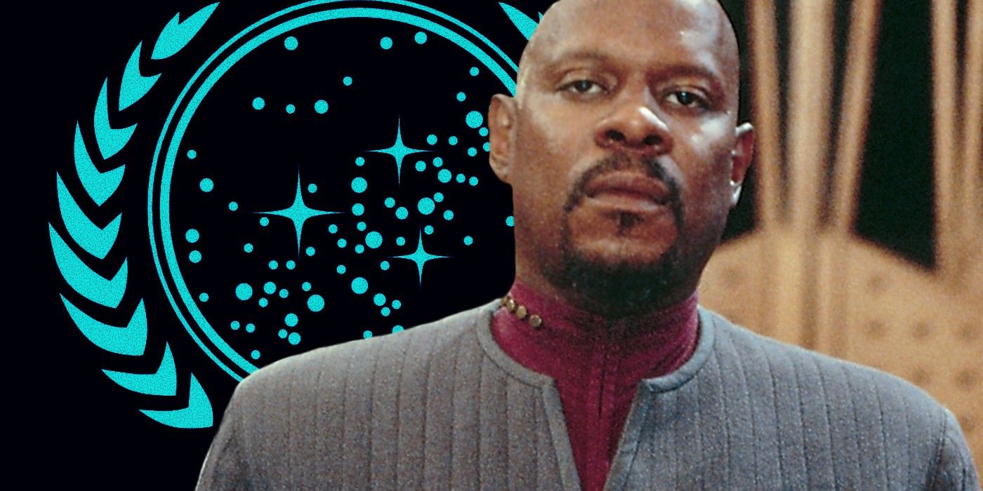 Capitão Sisko ainda com logotipo da Frota Estelar