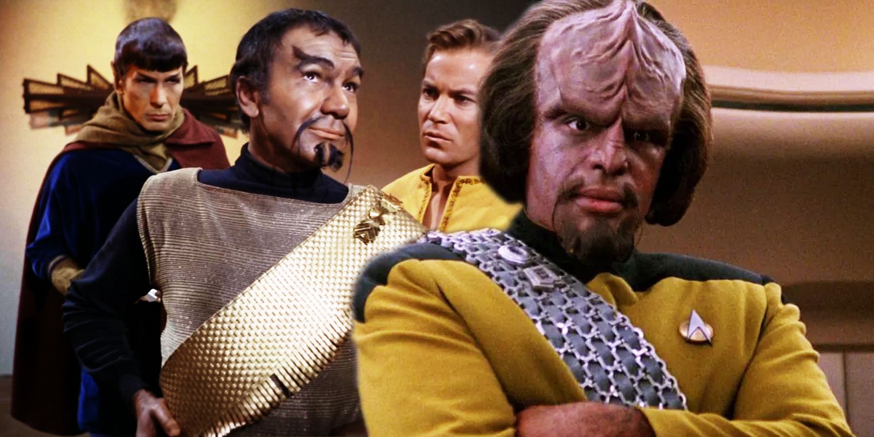 Spock, Kor and Kirk in TOS and Worf in TNG