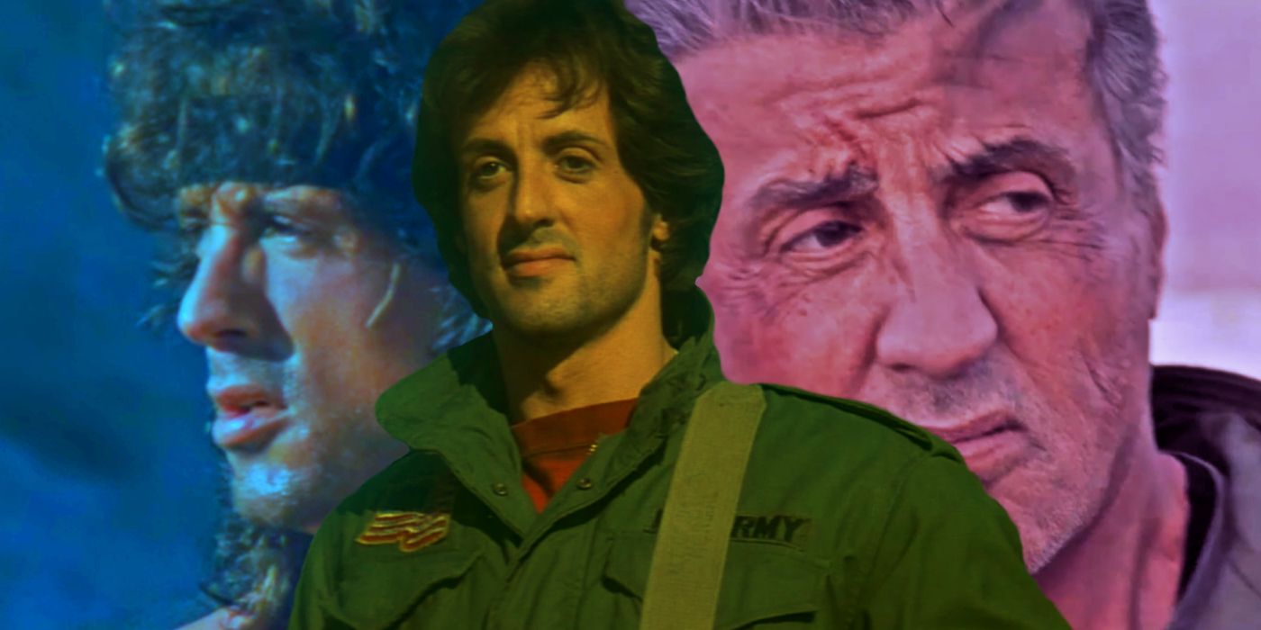 Sylvester Stallone as John Rambo.