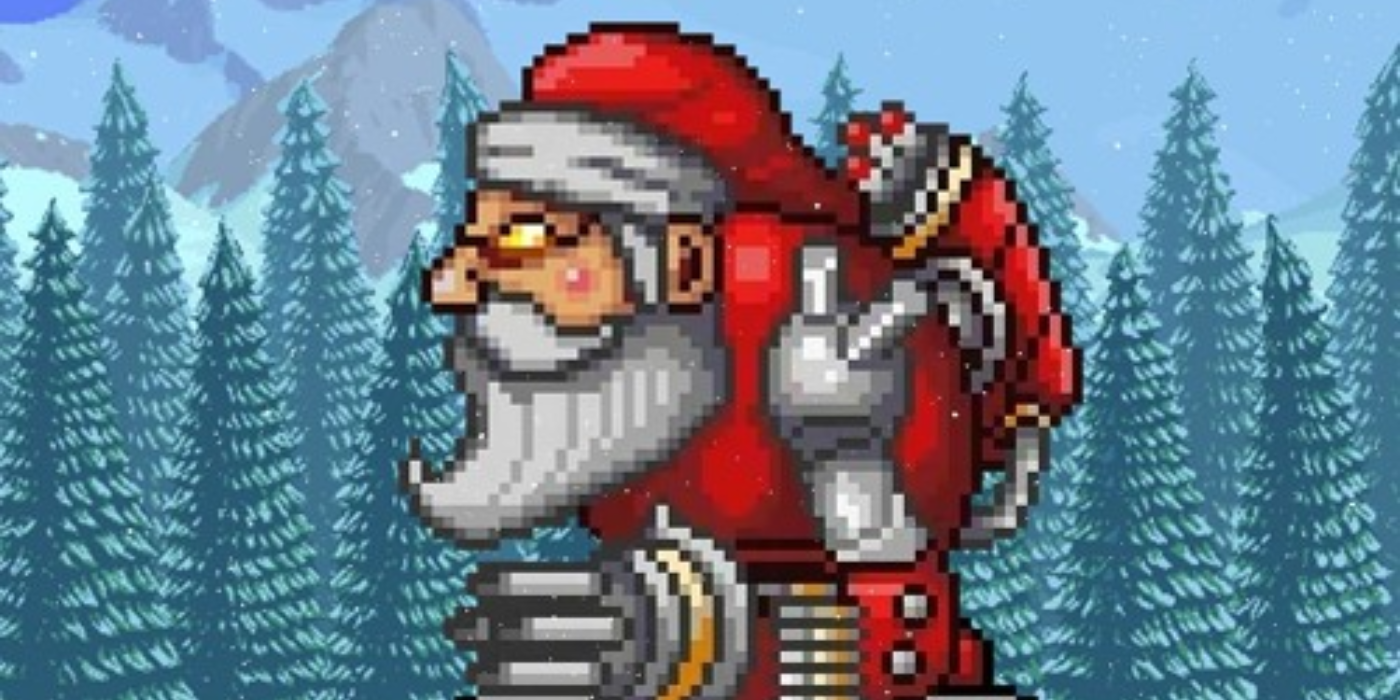 Robot Santa in Terraria
