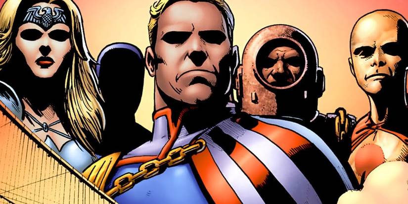 The Seven from the Boys comic, with Homelander in front