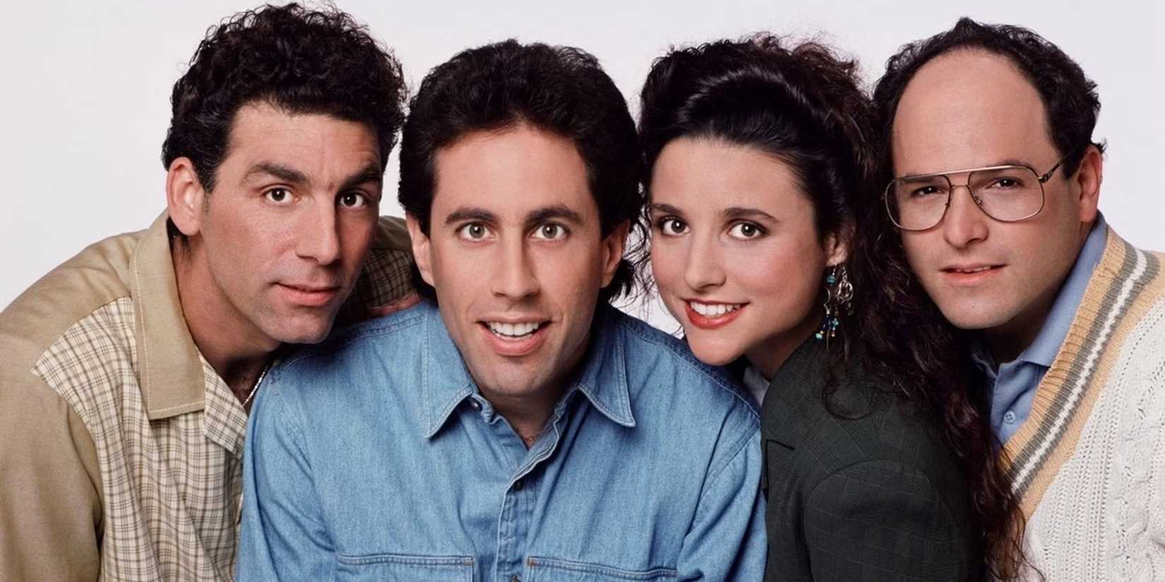 The Seinfeld cast in a promotional image for season 1