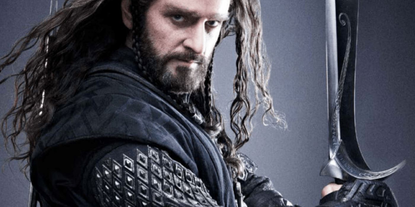 Thorin holding the sword Orcist in The Hobbit. 