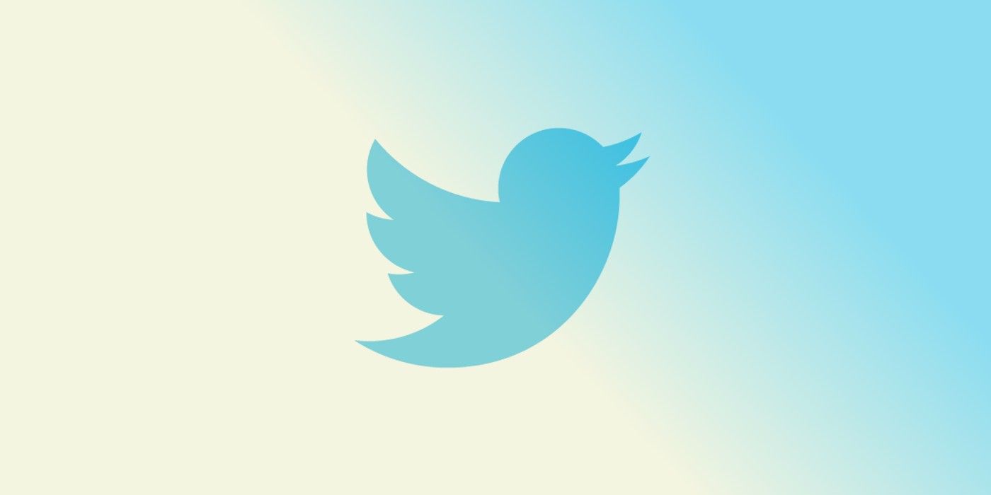 Twitter logo on a gradient background