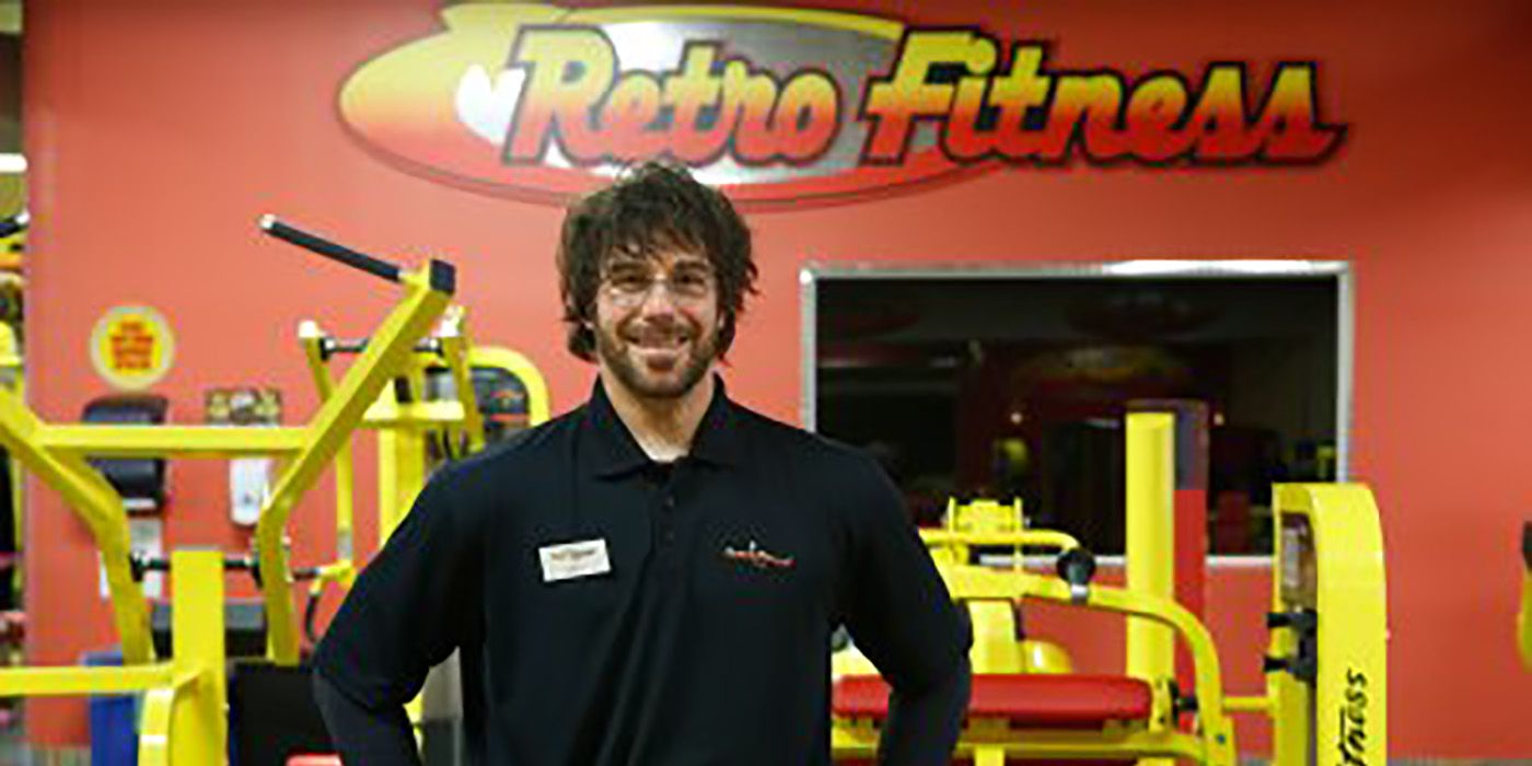CEO of Retro Fitness in disguise, standing in the gym on Undercover Boss