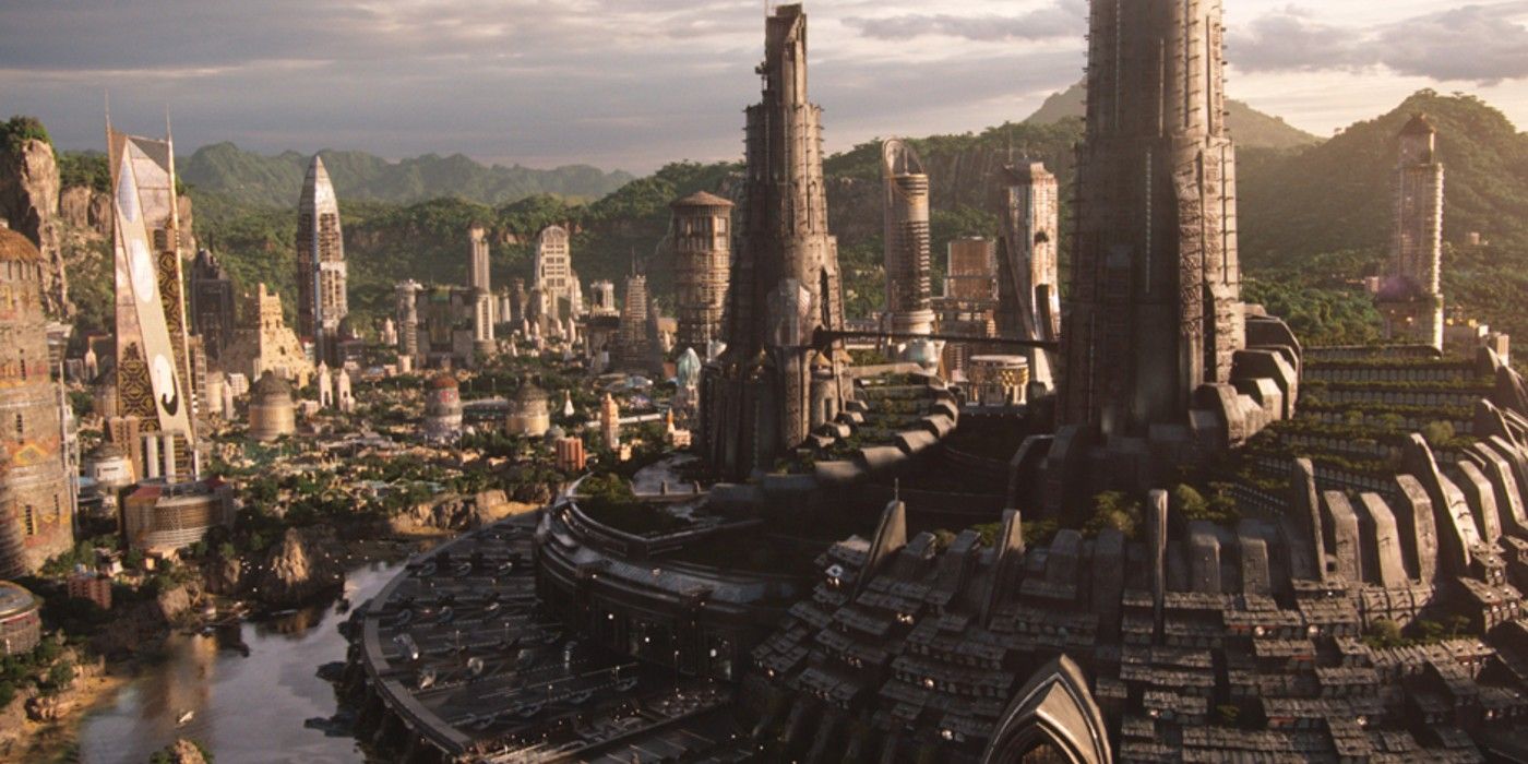 The Wakandan capitol in Black Panther 