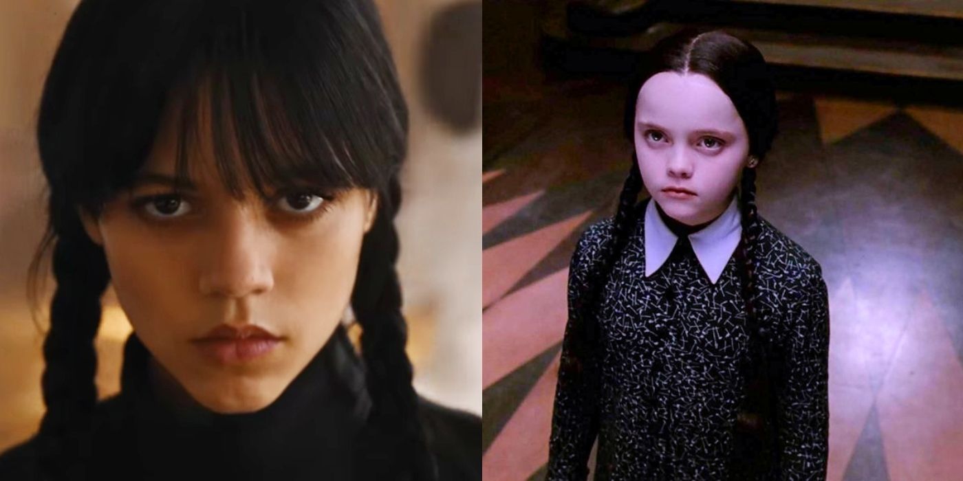 split-image-christina-ricci-jenna-ortega-wednesday-addams-family