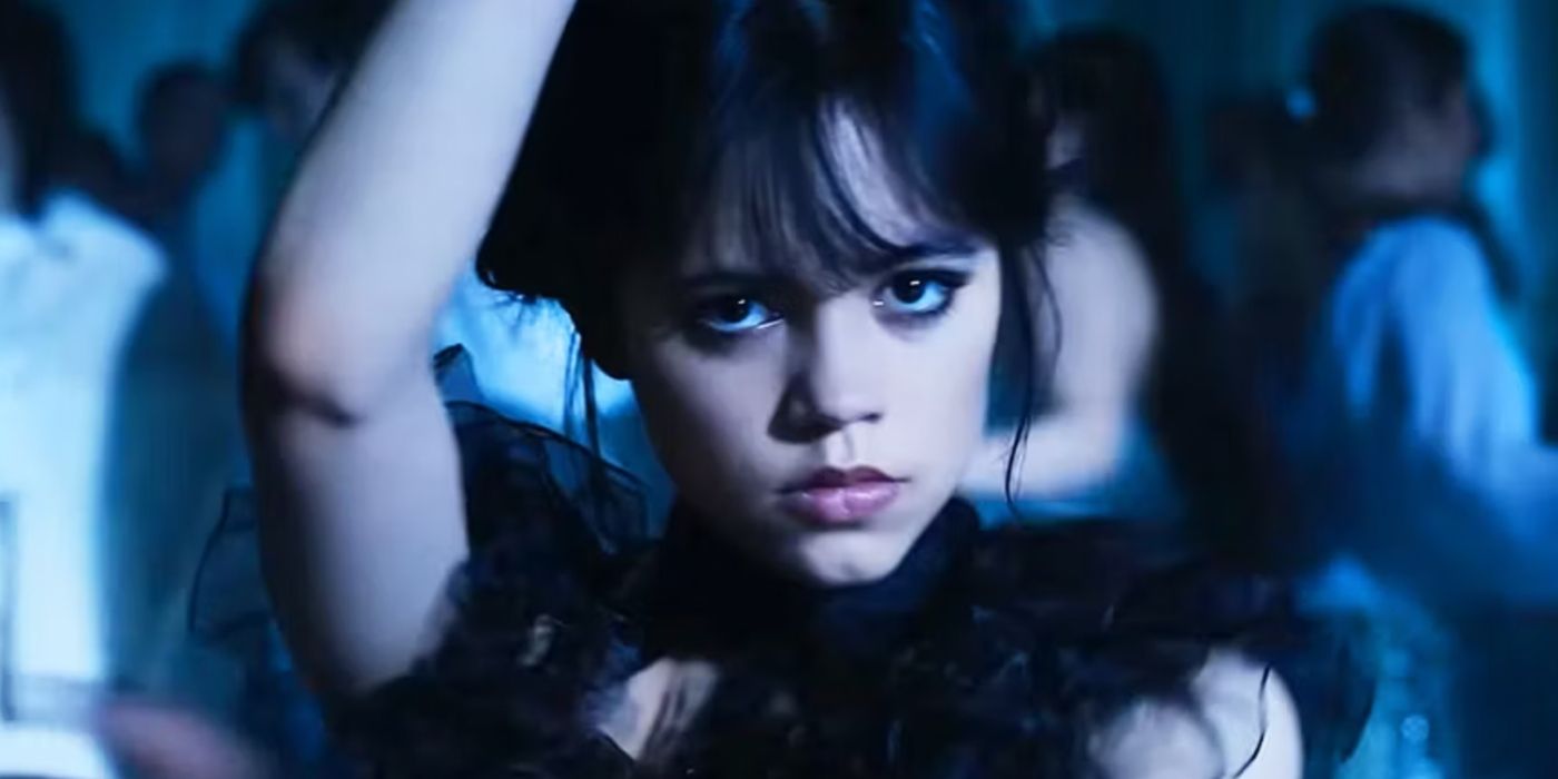 Jenna Ortega dançando na quarta-feira