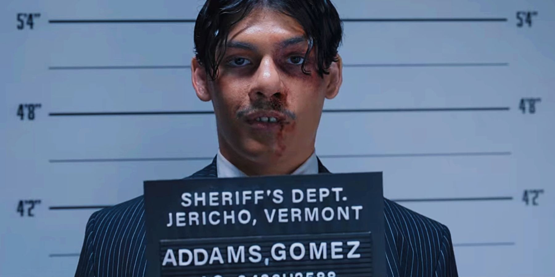 Quarta-feira Netflix Young Gomez Addams Mugshot