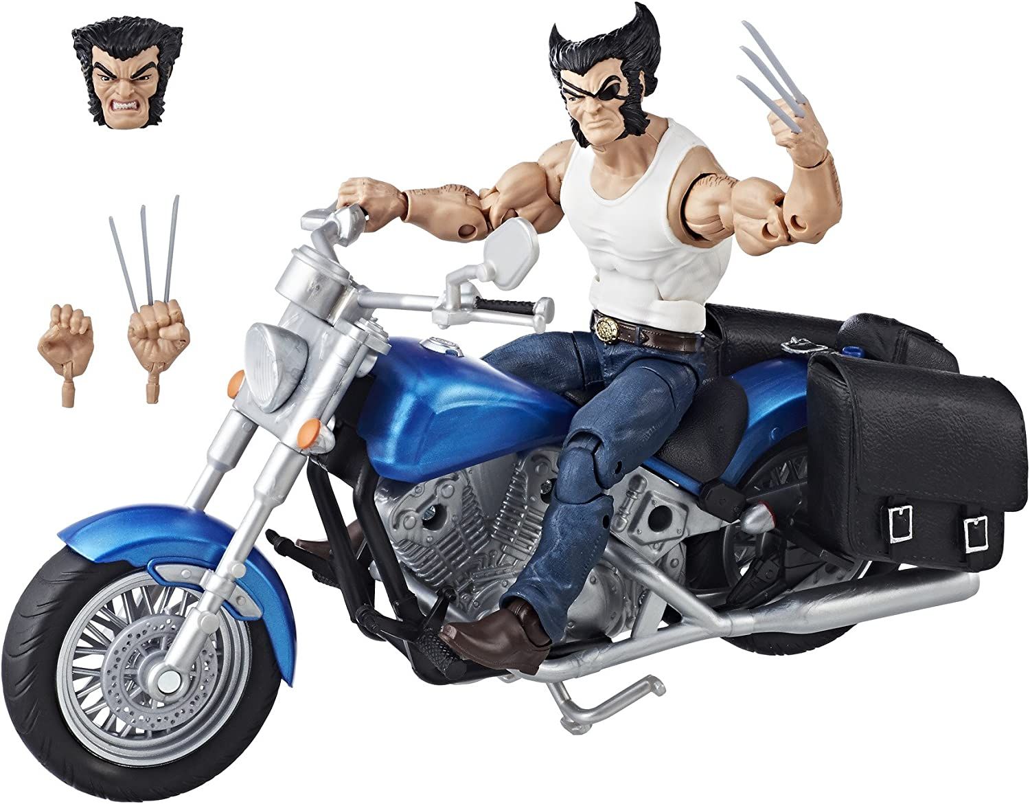 Estatueta Wolverine com motocicleta
