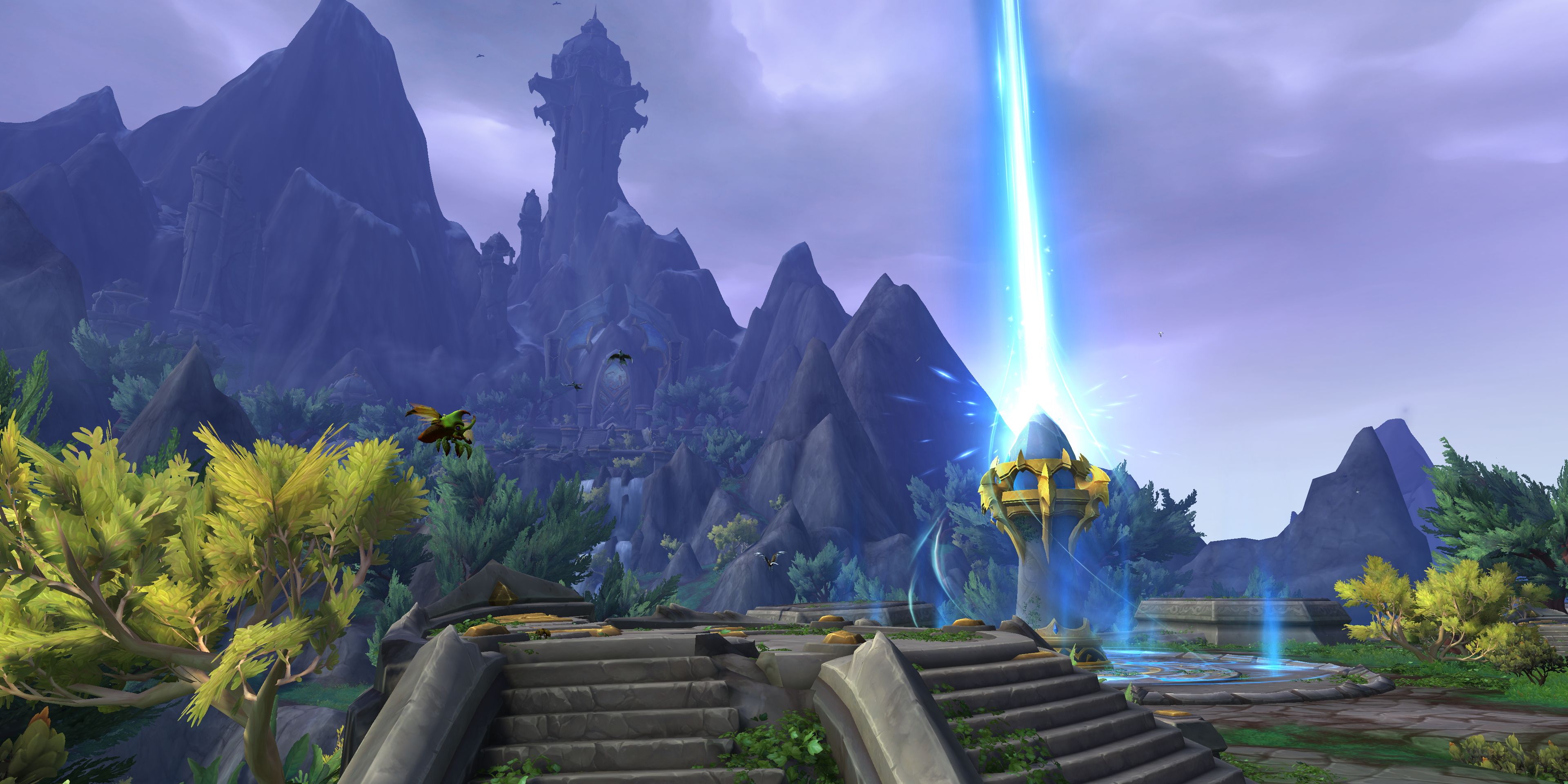 The Forbidden Reach starting zone in WoW Dragonflight.