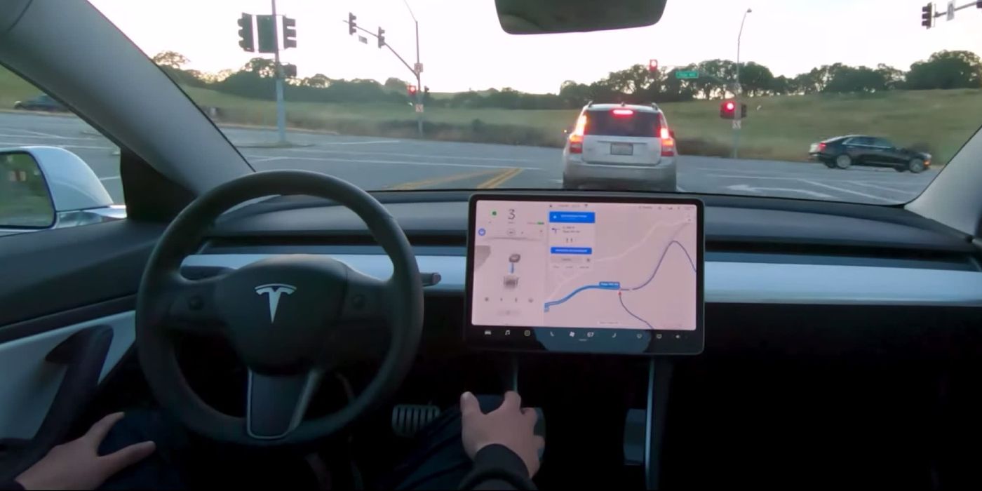 Tesla's Full Self-Driving system in use