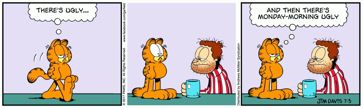 História em quadrinhos Garfield Monday